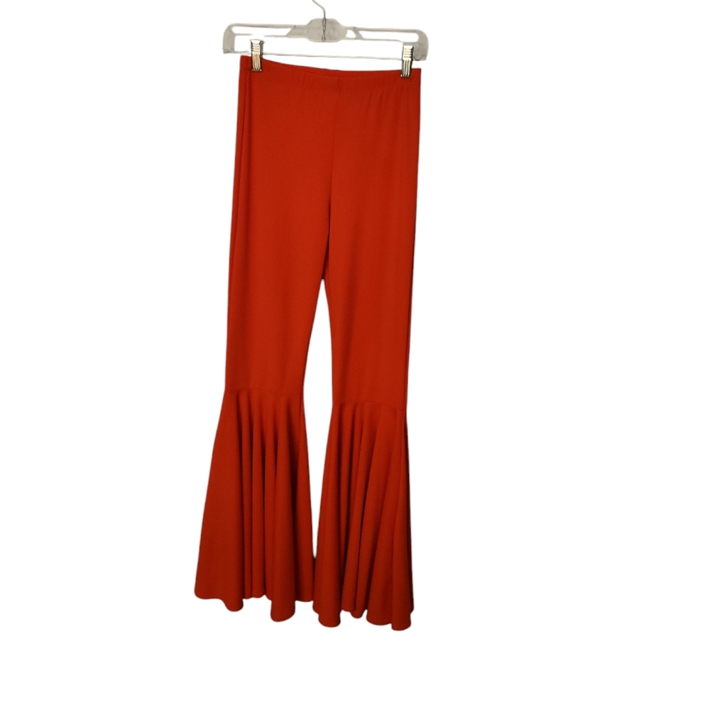 Groovy Women's Super Flare‎ BELL Orange Pants  Size Small